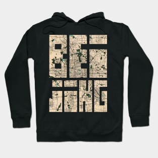 Beijing, China City Map - Vintage Hoodie